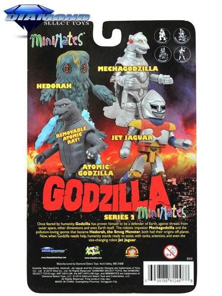 Diamond Select Toys Godzilla Minimates Series 2 Figure Set of 4